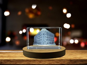 Bradbury Building 3D Engraved Crystal | A Stunning Decor Piece