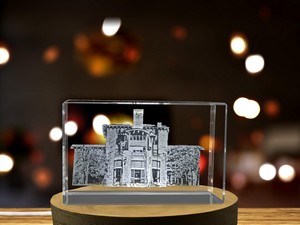 Ahwahnee Historic Building 3D Engraved Crystal Recognition Trophy with LED Base - Elegant Home Decor - Image 6