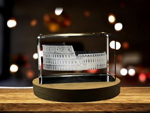 The Colosseum 3D Engraved Crystal Keepsake Souvenir
