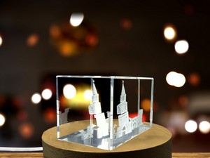Spasskaya Tower 3D Engraved Crystal Recognition Trophy - Stunning Moscow Landmark Sculpture - Image 5