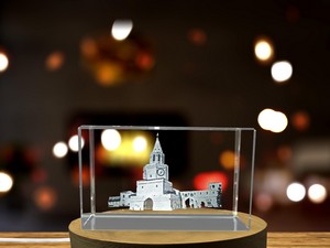 Spasskaya Tower 3D Engraved Crystal Recognition Trophy - Stunning Moscow Landmark Sculpture - Image 6