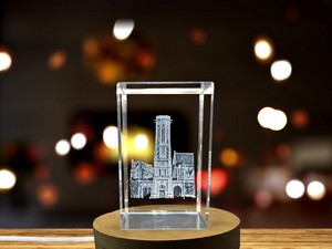 Belfry Of City Hall Paris 3D Crystal Trophy Award Recognition - Architectural Masterpiece With LED - Image 6