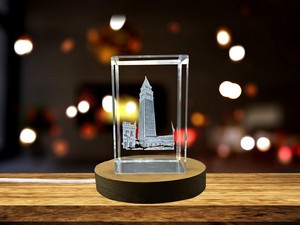 Campanile of San Marco 3D Engraved Crystal Gift - A Captivating Venetian Architecture