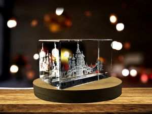 St. Basil's Cathedral 3D Engraved Crystal Keepsake Souvenir With LED Base Recognition - Image 6