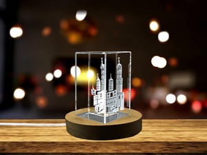 Ivan The Great Bell Tower 3D Engraved Crystal Recognition Trophy With LED Base - Luxurious Keepsake - Image 5