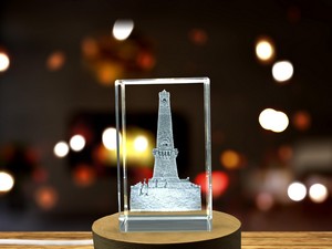 Husain Abad Clock Tower 3D Engraved Crystal Trophy Award Recognition - Exquisite Pakistani Landmark - Image 6