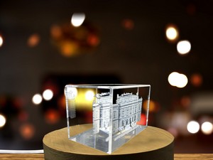Rudolfinum 3D Engraved Crystal Trophy Award - Architectural Recognition Keepsake from Prague - Image 5