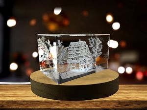 Casa Milà 3D Engraved Crystal Award Trophy - Recognition of Barcelona's UNESCO Heritage - Image 2