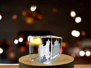 Istanbul Archaeological Museum 3D Engraved Crystal Trophy Award Gift with LED Base Recognition - Image 5