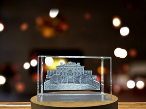 Swan House 3D Engraved Crystal Trophy Award - Luxury Architectural Keepsake of Recognition - Image 5