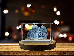 Cube Houses, Rotterdam 3D Engraved Crystal Gift