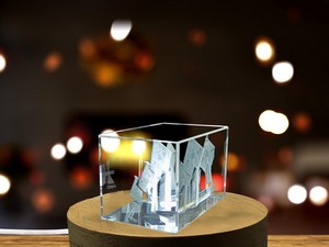Cube Houses, Rotterdam 3D Engraved Crystal Gift - Image 5