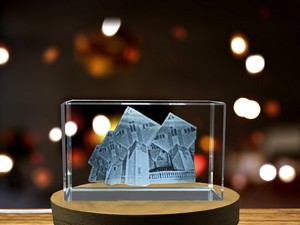 Cube Houses, Rotterdam 3D Engraved Crystal Gift - Image 6