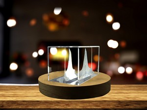 Hallgrimskirkja 3D Engraved Crystal Trophy Award With Recognition - Exquisite Gift for Architecture - Image 5