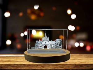 Stunning 3D Engraved Crystal Gift: The Catherine Gate in Sighi?oara