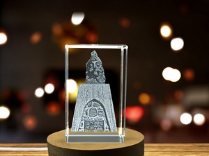 Statue Of Liberty 3D Engraved Crystal Recognition Trophy With LED Base Light - A&B Crystal - Image 6