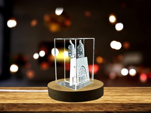 Statue Of Liberty 3D Engraved Crystal Recognition Trophy With LED Base Light - A&B Crystal - Image 5