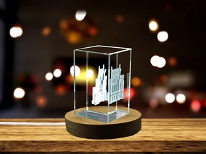 Spanish Synagogue 3D Engraved Crystal Trophy Award - Unique Architectural Keepsake Recognition - Image 5