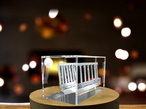 Monument National D'Écosse 3D Engraved Crystal Trophy With LED Base - Scottish Landmark Recognition - Image 5