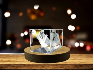 Dolmen Des Fades 3D Engraved Crystal Trophy Recognition - LED Base, Elegant Prehistoric Art - Image 5