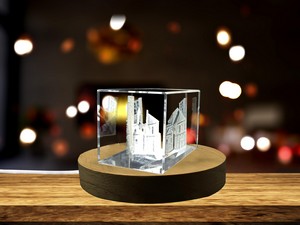 Abbey of Caunes-Minervois 3D Engraved Crystal Gift - Image 5