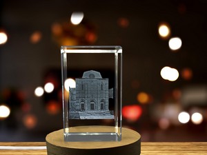 San Giovanni Baptistery Crystal Trophy Award - 3D Engraved Recognition Gift with LED Base - Image 6