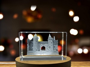 Schlossberg Castle 3D Engraved Crystal Award Trophy - Luxurious Austrian Landmark Recognition - Image 6