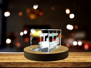 Angel of the North 3D Engraved Crystal Gift - British Sculpture - Image 5