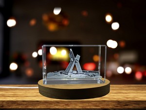 Stunning Monument to Mexicaneidad 3D Engraved Crystal Gift