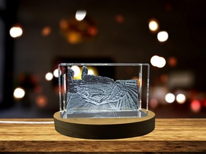 Stunning Fort Worth Water Gardens 3D Engraved Crystal Gift