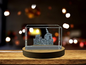 The Dog Chapel 3D Engraved Crystal Gift
