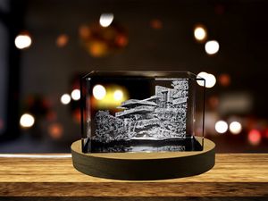 Fallingwater 3D Engraved Crystal Trophy Award - Architectural Recognition by A&B Crystal Collection
