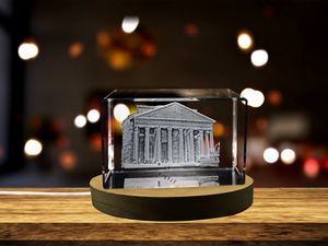 The Pantheon Rome 3D Engraved Crystal Collectible Souvenir