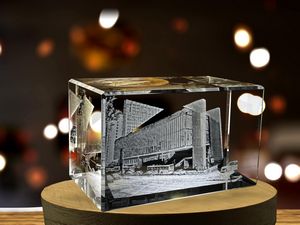 São Paulo Museum of Art 3D Engraved Crystal Award Recognition Trophy - Exquisite Brazilian Design - Image 6