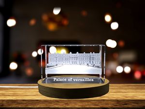 Regal Splendor - Palace of Versailles Immortalized in 3D Engraved Crystal