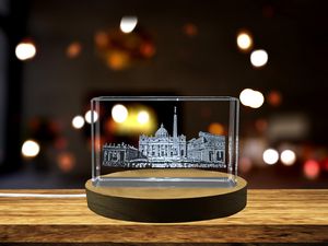 Sacred Splendor - Vatican City Immortalized in 3D Engraved Crystal