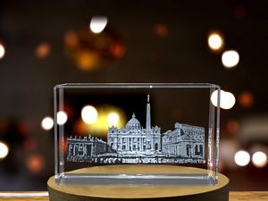 Sacred Splendor - Vatican City Immortalized in 3D Engraved Crystal - Image 6