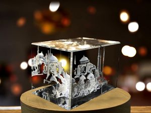 Hagia Sophia 3D Engraved Crystal Trophy Award with LED Base - Recognition of Iconic Istanbul Beauty - Image 6