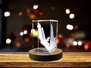 Soaring Elegance - Petronas Towers Immortalized in 3D Engraved Crystal - Image 2