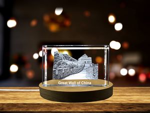 Timeless Wonder - Great Wall of China Immortalized in 3D Engraved Crystal