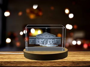 Rideau Hall 3D Engraved Crystal Award Trophy - Canadian Landmark Recognition Gift & Home Décor