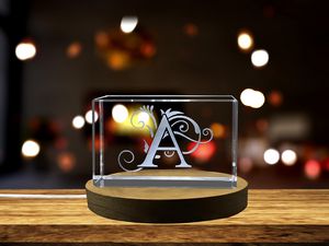 Mesmerizing 3D Engraved Alphabet A Crystal Art For Decorating Your Space