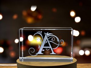 Mesmerizing 3D Engraved Alphabet A Crystal Art For Decorating Your Space - Image 5