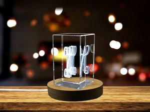 Unique Crystal Keepsake with 3D Letter N | Alphabet N Engraved Crystal Gift - Image 6