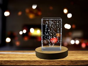 Unique 26 Letter Crystal Set - 3D Engraved Crystal Gifts for All Occasions