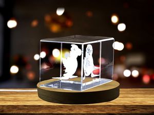 Sea Lion Serenade 3D Engraved Crystal Recognition Trophy - Handmade in Canada with Free LED Base - Image 2