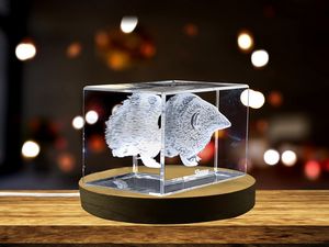 Shrew Whispers Recognition 3D Engraved Crystal Trophy Award with LED Base Light - Unique Keepsake - Image 2