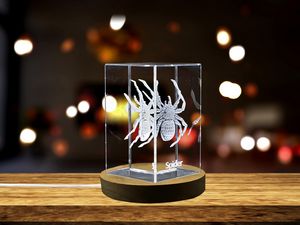 Web Of Wonder 3D Engraved Spider Recognition Trophy | Exquisite Canadian Crystal Keepsake - Image 2