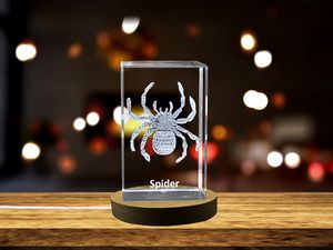 Web Of Wonder 3D Engraved Spider Recognition Trophy | Exquisite Canadian Crystal Keepsake