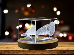 Ocean Guardian | Walrus Design | 3D Engraved Crystal Keepsake - Image 2